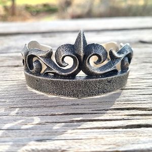 Unique handmade sterling silver cuff bracelet